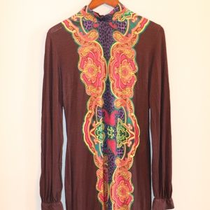 Just Cavalli Long Sleeve Midi Dress